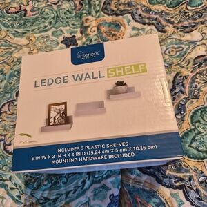 Interiors by Design White Ledge Wall Shelf Trio